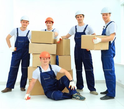 Office removals planning in Noakhill with moving boxes and workspace setup