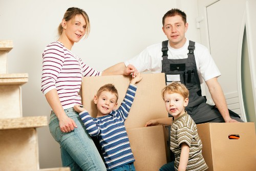 Packed household items ready for local removals in Noakhill