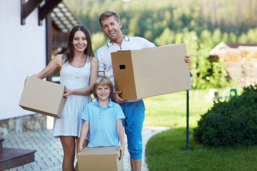 Prepared boxes and wrapped furniture for long-term storage in Noakhill