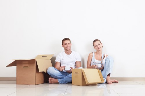 Storage units and organized belongings at Noakhill Storage