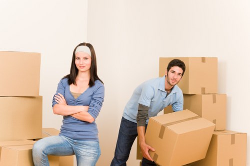 Fragile items prepared for transport during a Noakhill home move
