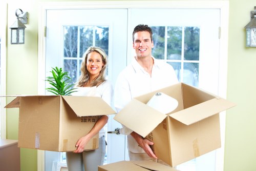 Professional movers handling furniture for small removals in Noakhill